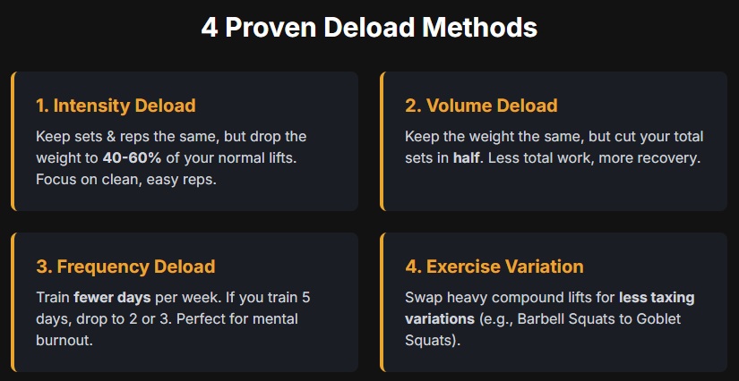 How to Deload Correctly (Four Proven Deload Methods)