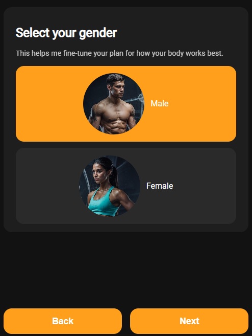 This helps fine-tune the plan based on general physiological differences.