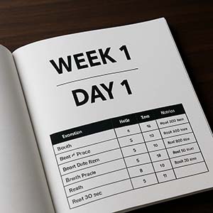 Sample workout page