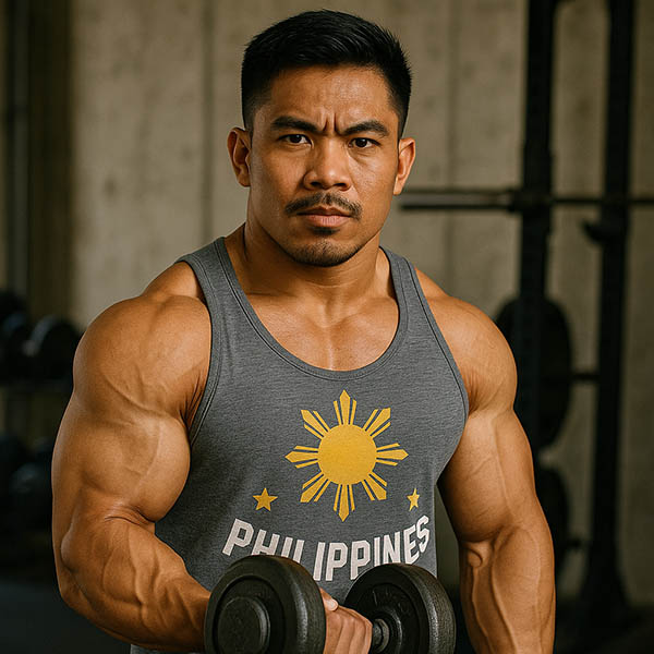 Filipino man building muscle